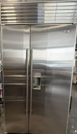 Subzero Stainless Steel 42” Wide Built In Fridge/Wolf Gas Range 36”