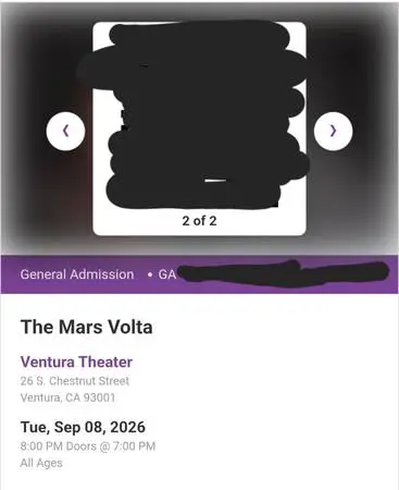 The Mars Volta TOMORROW Sept 8 @ Ventura Majestic