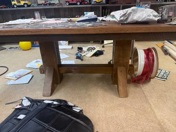 table all rough cut wood