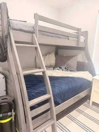 Gray Twin Over Full Bunkbed