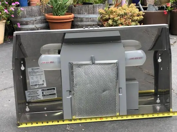 * 30 inches under cabinet range hood fan 2 lights * stainless steel *