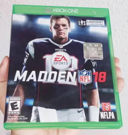 Xbox One Madden NFL 18 Football Video Game With Manual And Case