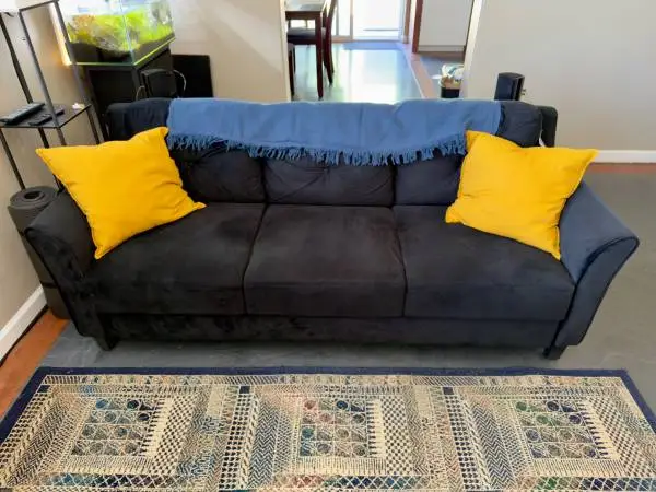 ►► 80.3 Sofa Black Micro Fiber - $100 OBO (Sparks)