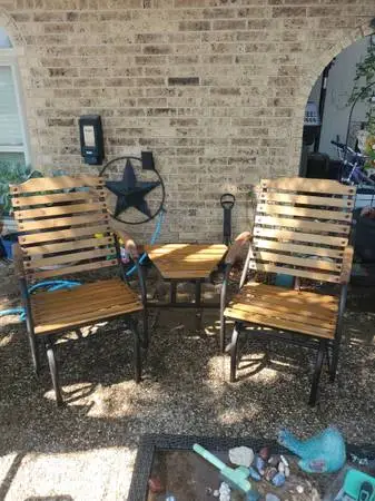 Double outdoors glider rockers