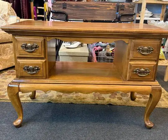 Vintage Queen Anne Coffee or Sofa Table-Sprague & Carlton
