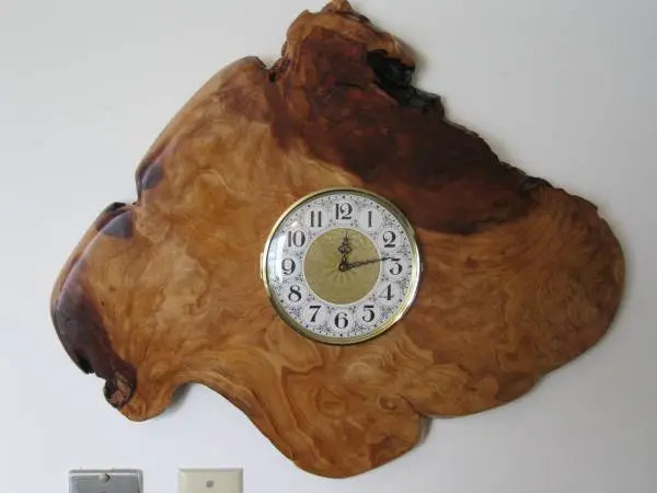 REDWOOD BURL CLOCKS