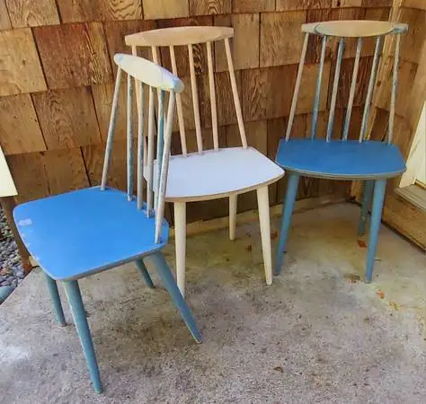 1969 Mid-Century Danish Spindle Chairs FDB Mobler Denmark