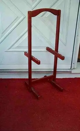 TRAY STAND for 4 TV FoldingTrays Compact Size Wood Portable Holder