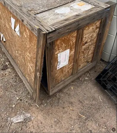 Wooden storage or shipping boxes