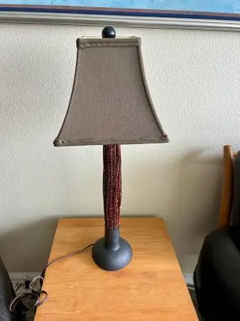 Pair Natural Organic Modern Boho twig lamps