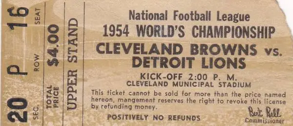 Buying lots of ticket stubs from old baseball, football etc. games.