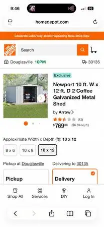 10x12 storage shed