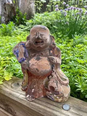 Japanese Hotei Clay Doll
