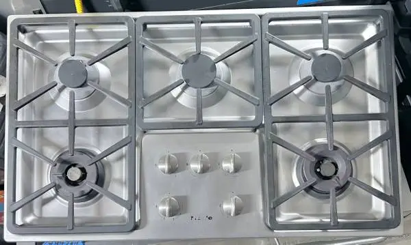 36 Inch Miele  KM3474GSS Stainless Steel Gas Cooktop 5 Burner