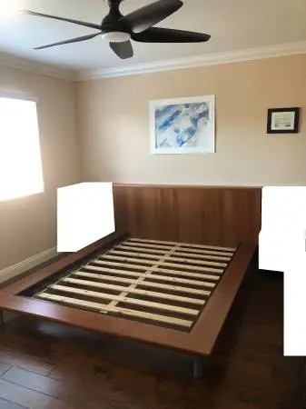 Cherry bed and headboard