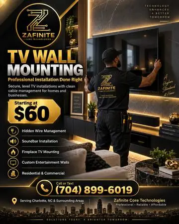 Professional TV Wall Mounting - Starting at $60 - Charlotte NC