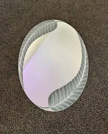 Palm Leaf Oval Mirror