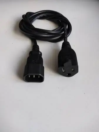 6 Feet C14 To NEMA 5-15R Computer Power Cable Extension For Sale