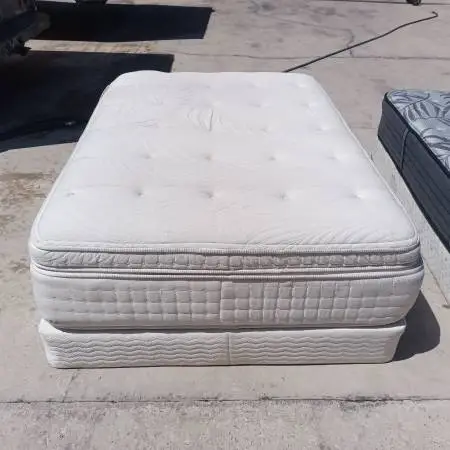 Full eurotop mattress and box spring