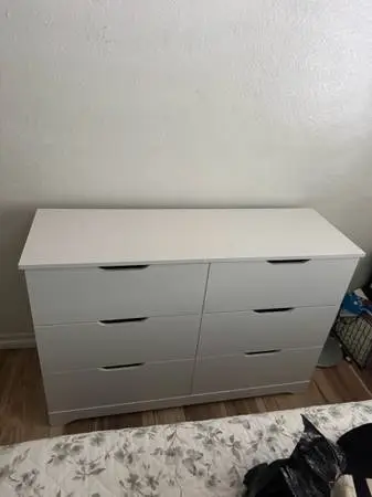 White 6 Drawer Dresser