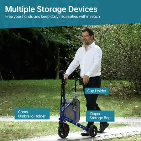 ELENKER All Terrain 3 Wheel Walker for Seniors