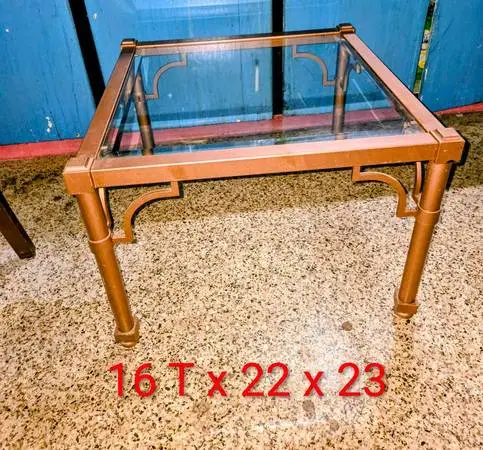 Glass Top Side Table
