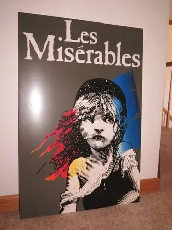 Les Miserables Poster Theater Art Mounted Foam Board MOVING SALE