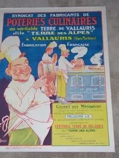 Original advertising French cookware poster