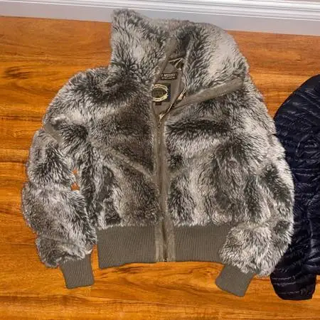 Faux Fur bomber jacket S