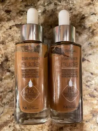 New 2-pack! LOreal True Match Nude Hyaluronic Tinted Serum 7.0 - 8.0!