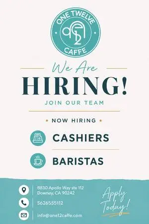 Experienced Barista & Cashiers Wanted