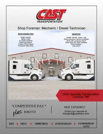 Mechanic / Diesel Technician/ / Shop Foreman