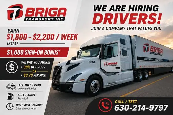 OTR Company driver  pay 65 CPM