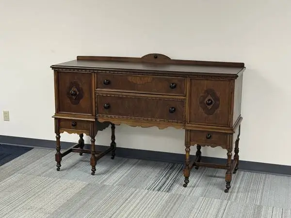 Large Jacobean Style Antique Sideboard / Credenza ~ Great As TV Stand