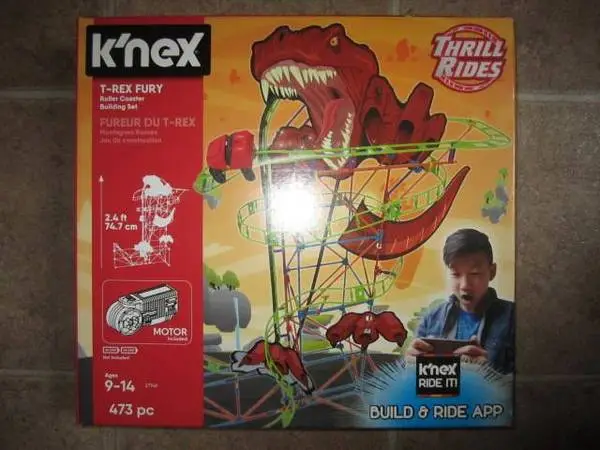 Sealed Box New KNex T-Rex Fury Roller Coaster Building Set