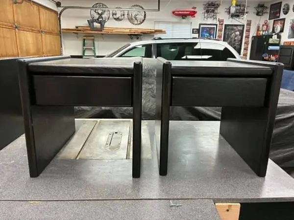 NEW OAK END TABLES (2) PAIR