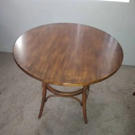 Pre-owned Round Dining TableTON Bentwood Model 152 Dark Walnut Brown?