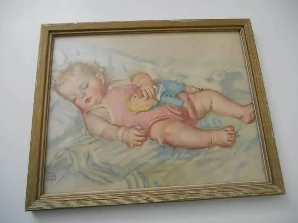 30s/ 40s baby illustration print by Maud Tousey Fangel
