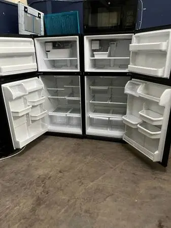 Black top and bottom fridges