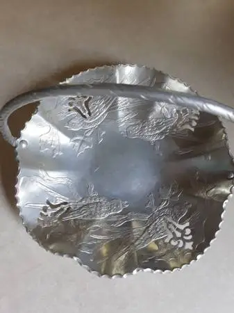 Hand Wrought Aluminum Basket