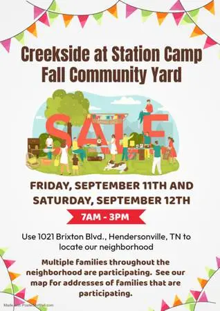 Community Yard Sale at Creekside at Station Camp