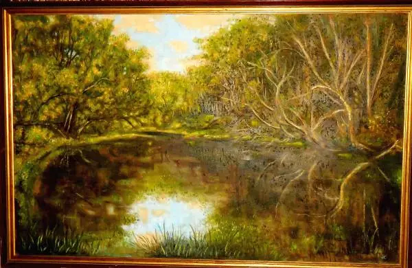 HUGE DRAMATIC FLORIDA SWAMP PAINTING !!!