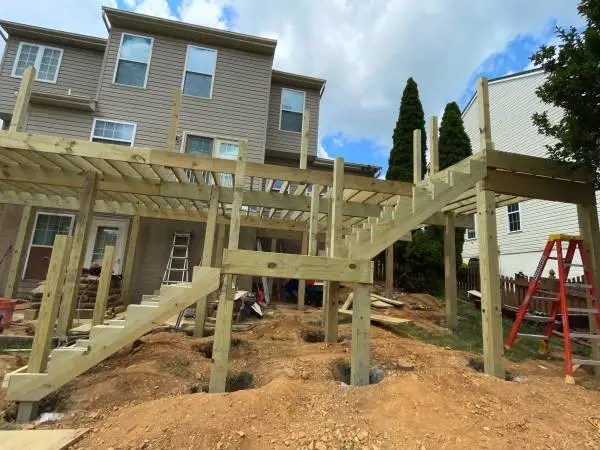 FRAMING DECKS, DECKS NEW DECK REPAIR DECK STAINED FRAMING