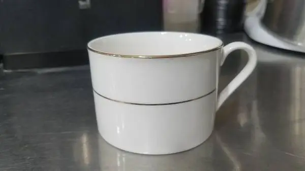 50+ White Ceramic Coffee Cups with Gold & Leaf Accents