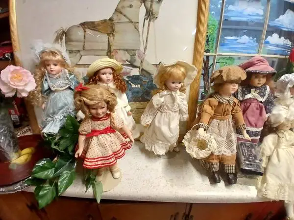 ALL **14 DOLLS $70,00 ,**,OR $$20,00 each,,WIFE THINNIHG HEARD