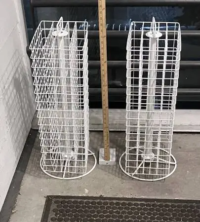 Paint Bottle Rack / Spinning White Metal Rack