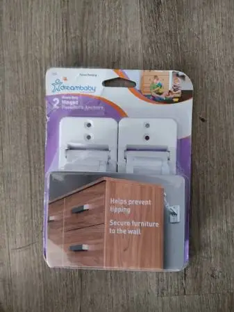 Heavy Duty Hinged Furniture Anchors For Kids Safety For Sale (2 Pack)