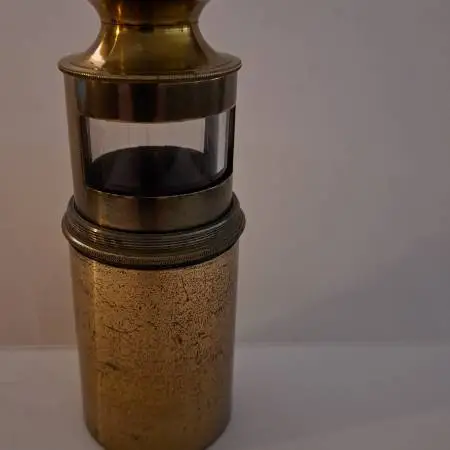 Antique Portable Brass Cylinder Microscope