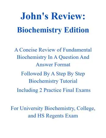 NEW BIOCHEMISTRY TUTORIAL PDF BOOK, FOR MCAT AND CLASS