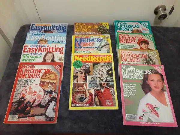VINTAGE FAMILY CIRCLE, GOOD HOUSEKEEPING AND MCCALLS KNITTING MAGS